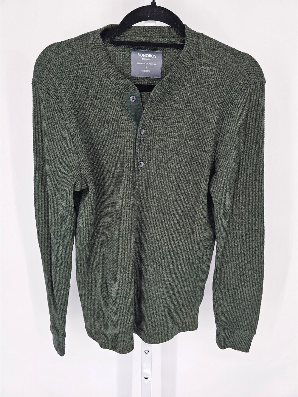 Bonobos Mens Sz S Standard Fit Long Sleeve Sweater Dark Green